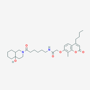 molecular formula C31H44N2O6 B11164775 2-[(4-butyl-8-methyl-2-oxo-2H-chromen-7-yl)oxy]-N-[6-(4a-hydroxyoctahydroisoquinolin-2(1H)-yl)-6-oxohexyl]acetamide 