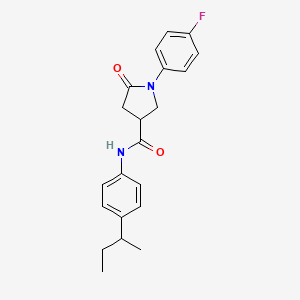 molecular formula C21H23FN2O2 B11164787 N-[4-(butan-2-yl)phenyl]-1-(4-fluorophenyl)-5-oxopyrrolidine-3-carboxamide 