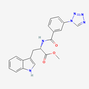 molecular formula C20H18N6O3 B11164789 methyl N-{[3-(1H-tetrazol-1-yl)phenyl]carbonyl}-L-tryptophanate 