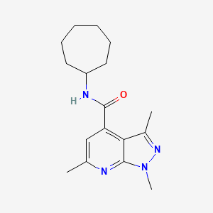 N-cycloheptyl-1,3,6-trimethyl-1H-pyrazolo[3,4-b]pyridine-4-carboxamide