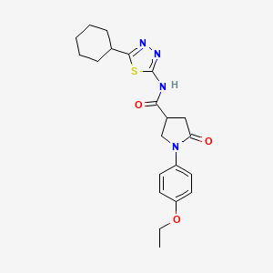 N-(5-cyclohexyl-1,3,4-thiadiazol-2-yl)-1-(4-ethoxyphenyl)-5-oxopyrrolidine-3-carboxamide