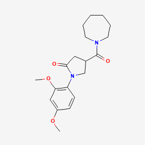 4-(Azepan-1-ylcarbonyl)-1-(2,4-dimethoxyphenyl)pyrrolidin-2-one