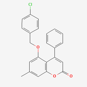 5-[(4-chlorobenzyl)oxy]-7-methyl-4-phenyl-2H-chromen-2-one