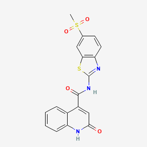 N-[6-(methylsulfonyl)-1,3-benzothiazol-2-yl]-2-oxo-1,2-dihydroquinoline-4-carboxamide