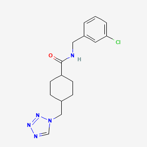 molecular formula C16H20ClN5O B11164881 trans-N-(3-chlorobenzyl)-4-(1H-tetrazol-1-ylmethyl)cyclohexanecarboxamide 