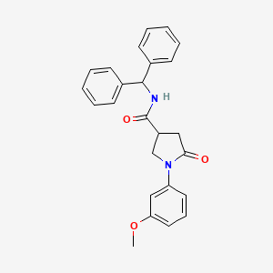 N-(diphenylmethyl)-1-(3-methoxyphenyl)-5-oxopyrrolidine-3-carboxamide