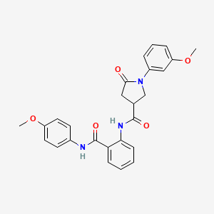 1-(3-methoxyphenyl)-N-{2-[(4-methoxyphenyl)carbamoyl]phenyl}-5-oxopyrrolidine-3-carboxamide