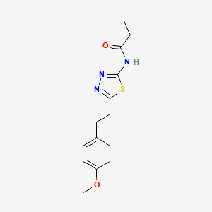 N-{5-[2-(4-methoxyphenyl)ethyl]-1,3,4-thiadiazol-2-yl}propanamide