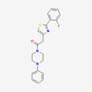 2-[2-(2-Fluorophenyl)-1,3-thiazol-4-yl]-1-(4-phenylpiperazin-1-yl)ethanone