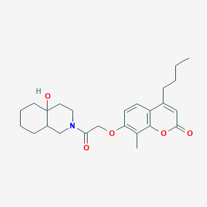 4-butyl-7-[2-(4a-hydroxyoctahydroisoquinolin-2(1H)-yl)-2-oxoethoxy]-8-methyl-2H-chromen-2-one