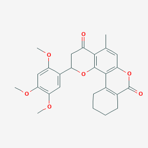 5-methyl-2-(2,4,5-trimethoxyphenyl)-2,3,9,10,11,12-hexahydro-4H,8H-benzo[c]pyrano[2,3-f]chromene-4,8-dione