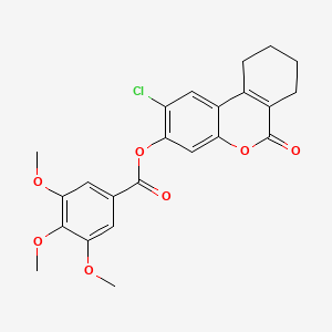 2-chloro-6-oxo-7,8,9,10-tetrahydro-6H-benzo[c]chromen-3-yl 3,4,5-trimethoxybenzoate