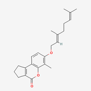 7-{[(2E)-3,7-dimethylocta-2,6-dien-1-yl]oxy}-6-methyl-2,3-dihydrocyclopenta[c]chromen-4(1H)-one