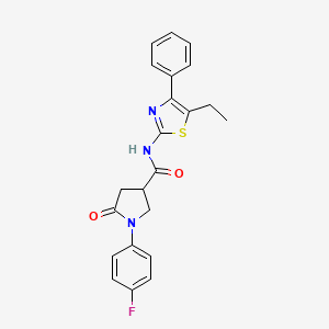 N-(5-ethyl-4-phenyl-1,3-thiazol-2-yl)-1-(4-fluorophenyl)-5-oxopyrrolidine-3-carboxamide