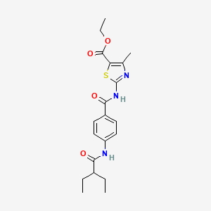 Ethyl 2-[({4-[(2-ethylbutanoyl)amino]phenyl}carbonyl)amino]-4-methyl-1,3-thiazole-5-carboxylate