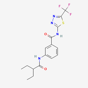 3-[(2-ethylbutanoyl)amino]-N-[5-(trifluoromethyl)-1,3,4-thiadiazol-2-yl]benzamide