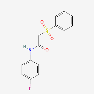 N-(4-fluorophenyl)-2-(phenylsulfonyl)acetamide