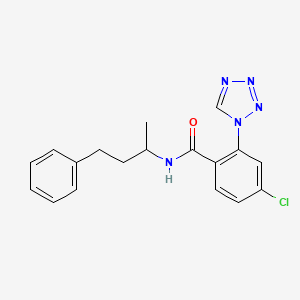 4-chloro-N-(4-phenylbutan-2-yl)-2-(1H-tetrazol-1-yl)benzamide