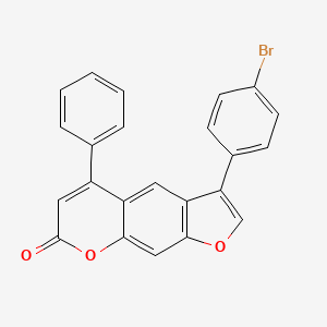 molecular formula C23H13BrO3 B11165068 3-(4-bromophenyl)-5-phenyl-7H-furo[3,2-g]chromen-7-one 