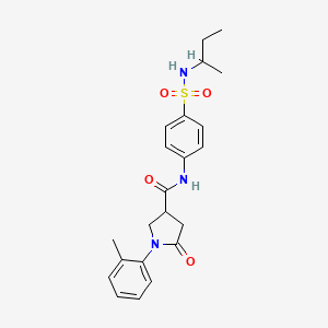 N-[4-(butan-2-ylsulfamoyl)phenyl]-1-(2-methylphenyl)-5-oxopyrrolidine-3-carboxamide