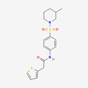 N-{4-[(3-methylpiperidin-1-yl)sulfonyl]phenyl}-2-(thiophen-2-yl)acetamide