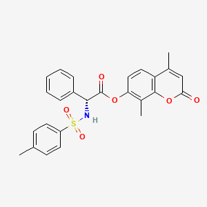 molecular formula C26H23NO6S B11165107 4,8-dimethyl-2-oxo-2H-chromen-7-yl (2R)-{[(4-methylphenyl)sulfonyl]amino}(phenyl)ethanoate 