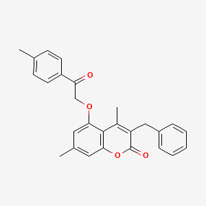 3-benzyl-4,7-dimethyl-5-[2-(4-methylphenyl)-2-oxoethoxy]-2H-chromen-2-one