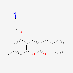 [(3-benzyl-4,7-dimethyl-2-oxo-2H-chromen-5-yl)oxy]acetonitrile