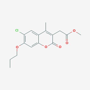 methyl (6-chloro-4-methyl-2-oxo-7-propoxy-2H-chromen-3-yl)acetate