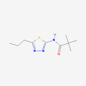 molecular formula C10H17N3OS B11165178 2,2-dimethyl-N-(5-propyl-1,3,4-thiadiazol-2-yl)propanamide 