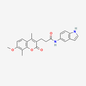 N-(1H-indol-5-yl)-3-(7-methoxy-4,8-dimethyl-2-oxo-2H-chromen-3-yl)propanamide