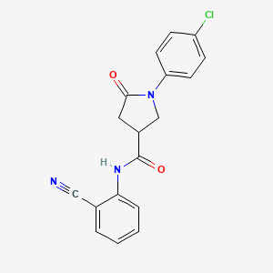 1-(4-chlorophenyl)-N-(2-cyanophenyl)-5-oxopyrrolidine-3-carboxamide