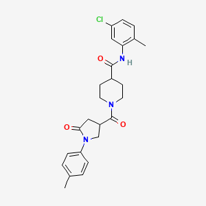 N-(5-chloro-2-methylphenyl)-1-{[1-(4-methylphenyl)-5-oxopyrrolidin-3-yl]carbonyl}piperidine-4-carboxamide