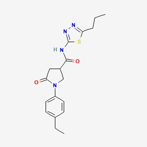 1-(4-ethylphenyl)-5-oxo-N-(5-propyl-1,3,4-thiadiazol-2-yl)pyrrolidine-3-carboxamide