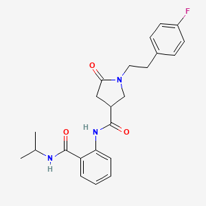 1-[2-(4-fluorophenyl)ethyl]-5-oxo-N-[2-(propan-2-ylcarbamoyl)phenyl]pyrrolidine-3-carboxamide