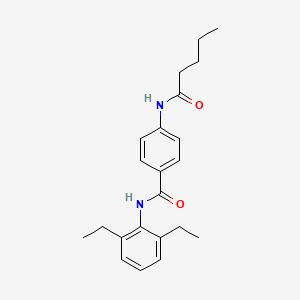 N-(2,6-diethylphenyl)-4-(pentanoylamino)benzamide