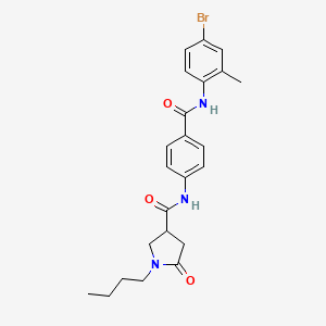 N-{4-[(4-bromo-2-methylphenyl)carbamoyl]phenyl}-1-butyl-5-oxopyrrolidine-3-carboxamide