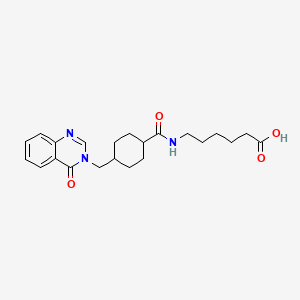 6-[({trans-4-[(4-oxoquinazolin-3(4H)-yl)methyl]cyclohexyl}carbonyl)amino]hexanoic acid