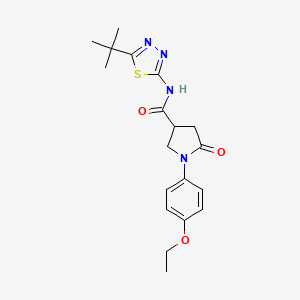 N-(5-tert-butyl-1,3,4-thiadiazol-2-yl)-1-(4-ethoxyphenyl)-5-oxopyrrolidine-3-carboxamide