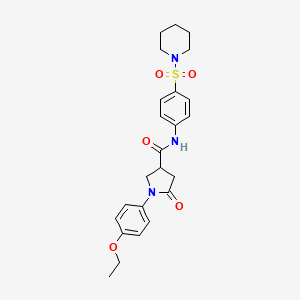 1-(4-ethoxyphenyl)-5-oxo-N-[4-(piperidin-1-ylsulfonyl)phenyl]pyrrolidine-3-carboxamide