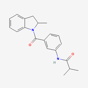 2-methyl-N-{3-[(2-methyl-2,3-dihydro-1H-indol-1-yl)carbonyl]phenyl}propanamide