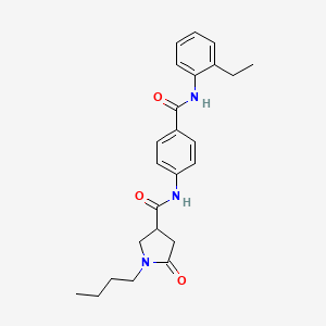 molecular formula C24H29N3O3 B11165278 1-butyl-N-{4-[(2-ethylphenyl)carbamoyl]phenyl}-5-oxopyrrolidine-3-carboxamide 