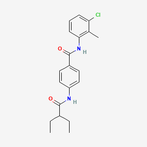 N-(3-chloro-2-methylphenyl)-4-[(2-ethylbutanoyl)amino]benzamide