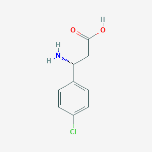 molecular formula C9H10ClNO2 B111653 (3R)-3-氨基-3-(4-氯苯基)丙酸 CAS No. 131690-61-4