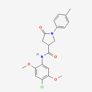 N-(4-chloro-2,5-dimethoxyphenyl)-1-(4-methylphenyl)-5-oxopyrrolidine-3-carboxamide