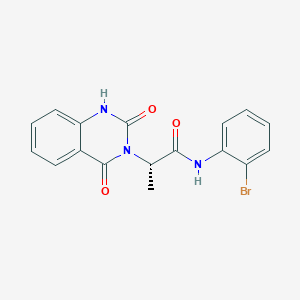 (2S)-N-(2-bromophenyl)-2-(2-hydroxy-4-oxoquinazolin-3(4H)-yl)propanamide