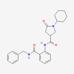 N-[2-(benzylcarbamoyl)phenyl]-1-cyclohexyl-5-oxopyrrolidine-3-carboxamide