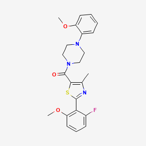 [2-(2-Fluoro-6-methoxyphenyl)-4-methyl-1,3-thiazol-5-yl][4-(2-methoxyphenyl)piperazino]methanone