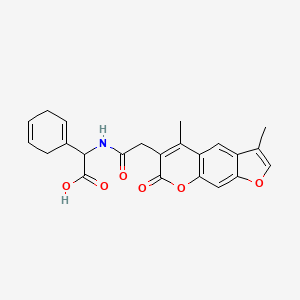 cyclohexa-1,4-dien-1-yl{[(3,5-dimethyl-7-oxo-7H-furo[3,2-g]chromen-6-yl)acetyl]amino}acetic acid