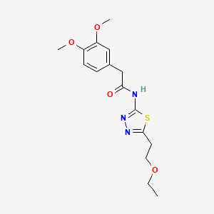 2-(3,4-dimethoxyphenyl)-N-[5-(2-ethoxyethyl)-1,3,4-thiadiazol-2-yl]acetamide